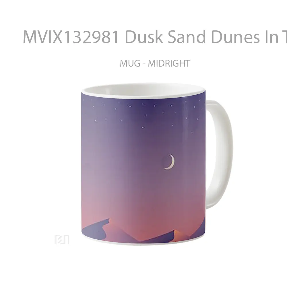 Mug Dusk Sand Dunes In The Desert Stars Gelas Pemandangan Alam - All-side / Desain