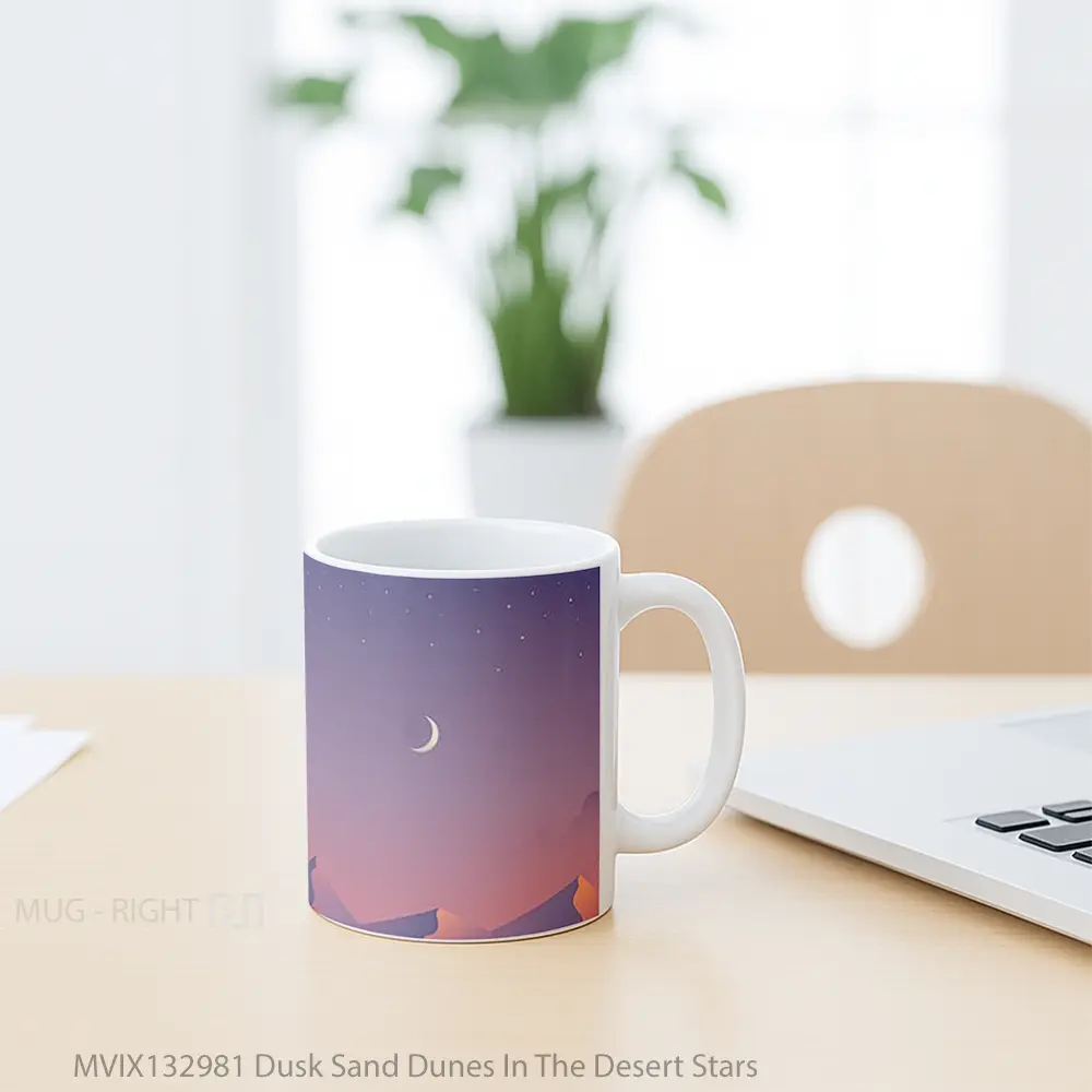 Mug Dusk Sand Dunes In The Desert Stars Gelas Pemandangan Alam - All-side / Desain