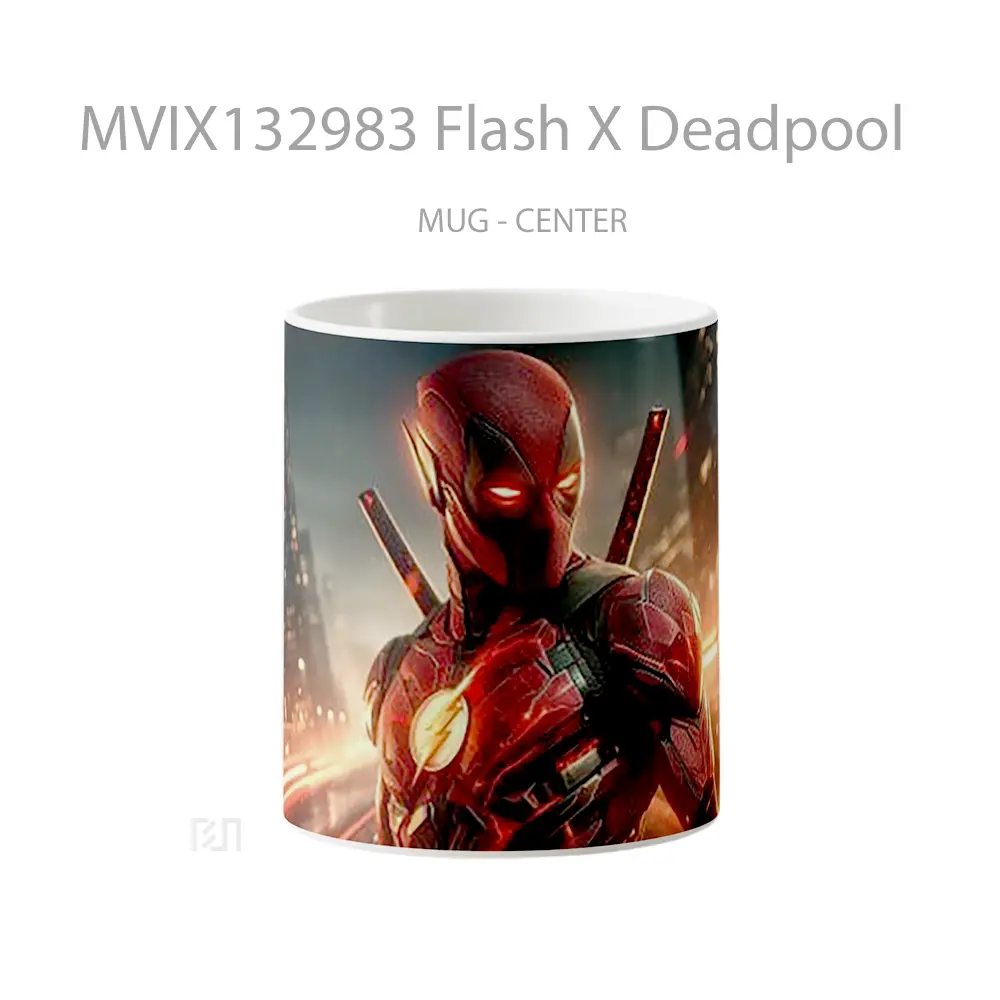 Mug Flash X Deadpool Gelas Superhero