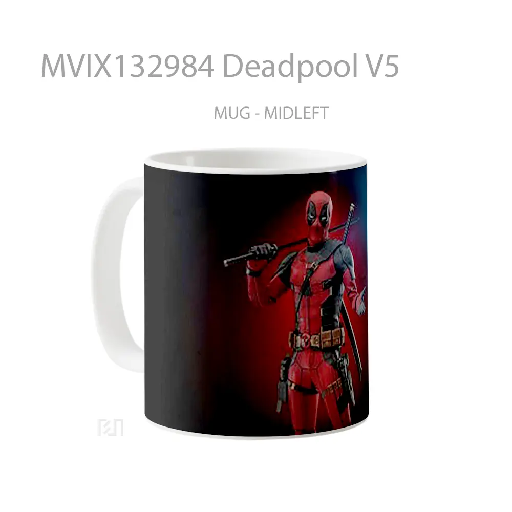 Mug Deadpool V5 Gelas Superhero - All-side / Desain