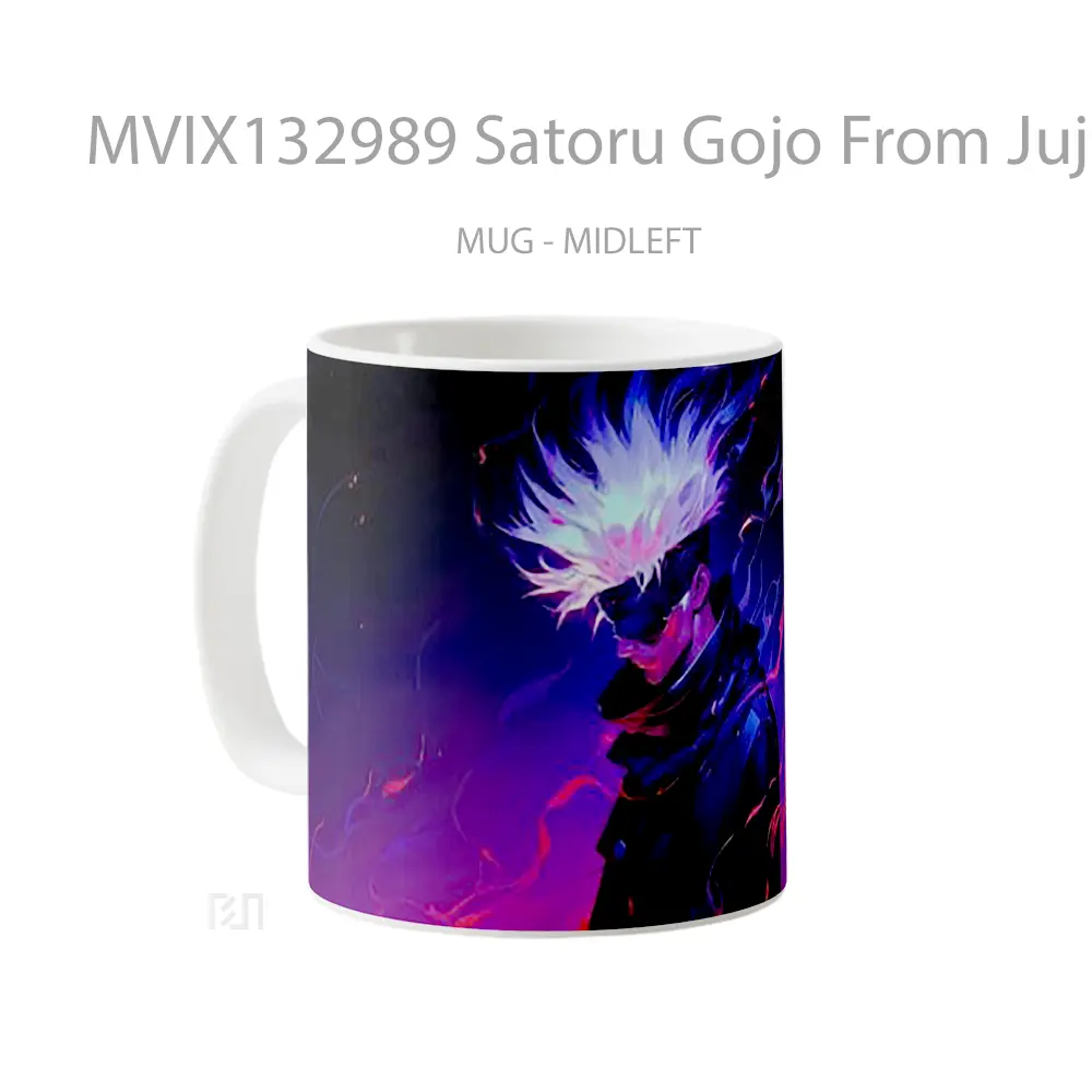 Mug Satoru Gojo From Jujutsu Kaisen V3 Gelas Keramik Unik - All-side / Desain