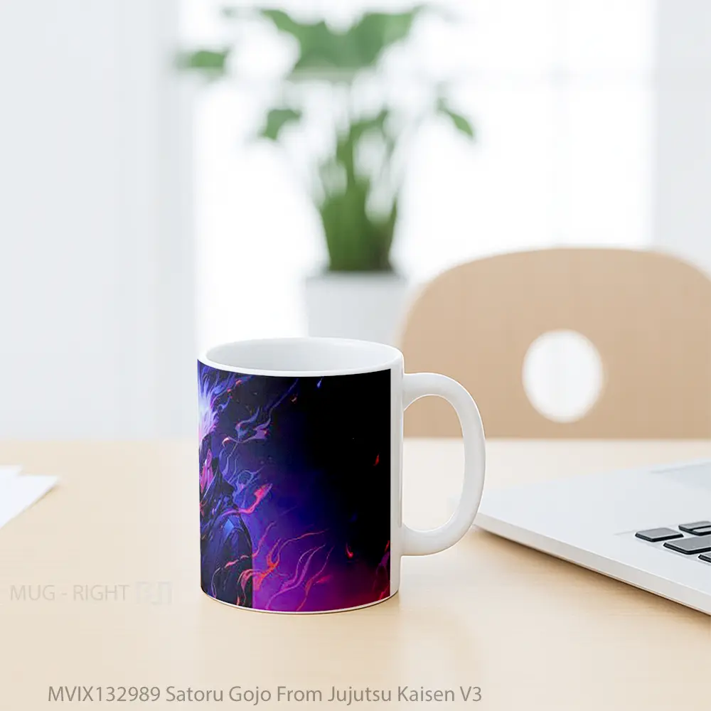 Mug Satoru Gojo From Jujutsu Kaisen V3 Gelas Keramik Unik - All-side / Desain