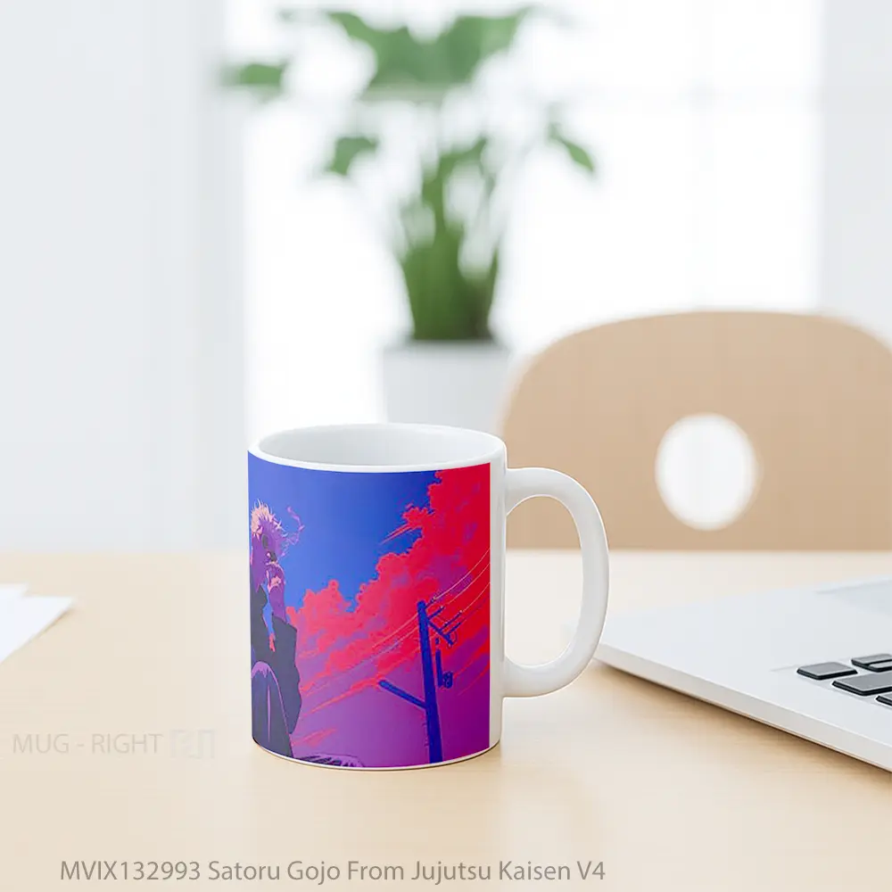 Mug Satoru Gojo From Jujutsu Kaisen V4 Gelas Keramik Unik - All-side / Desain