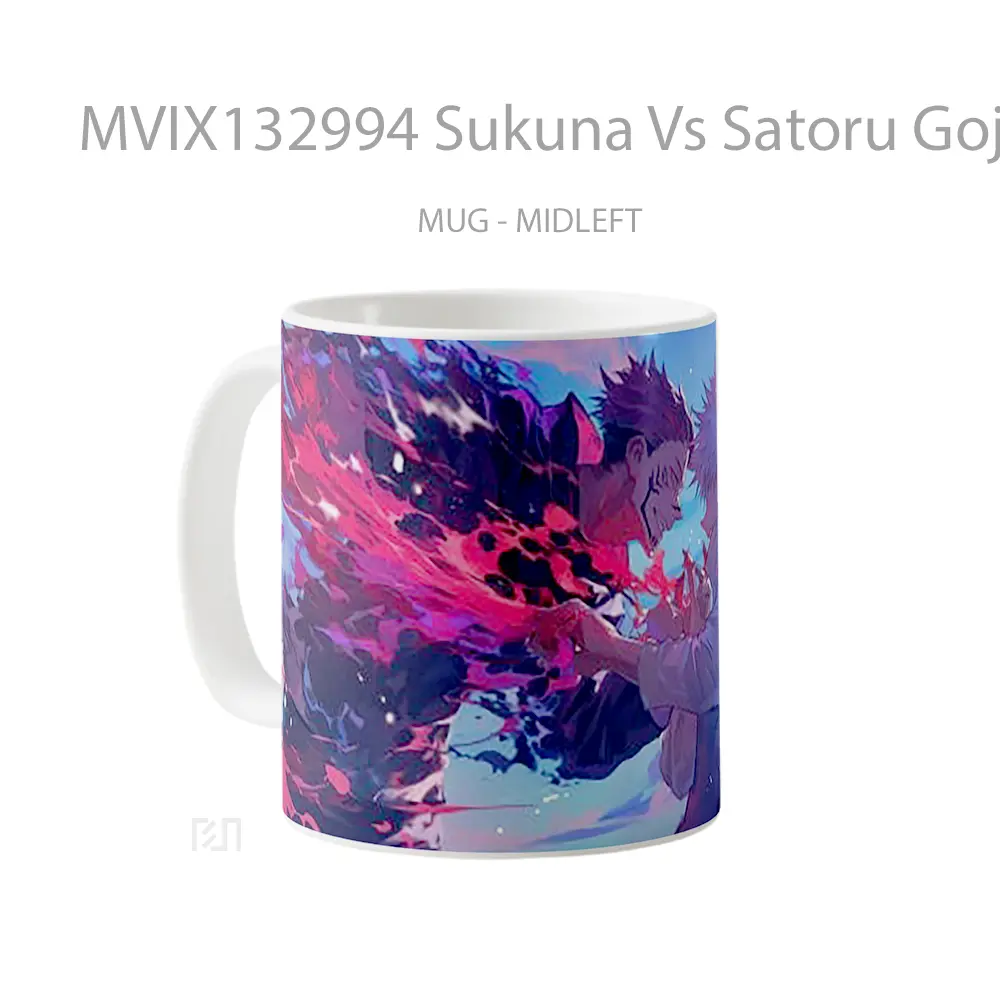 Mug Sukuna Vs Satoru Gojo V1 Gelas Keramik Unik - All-side / Desain