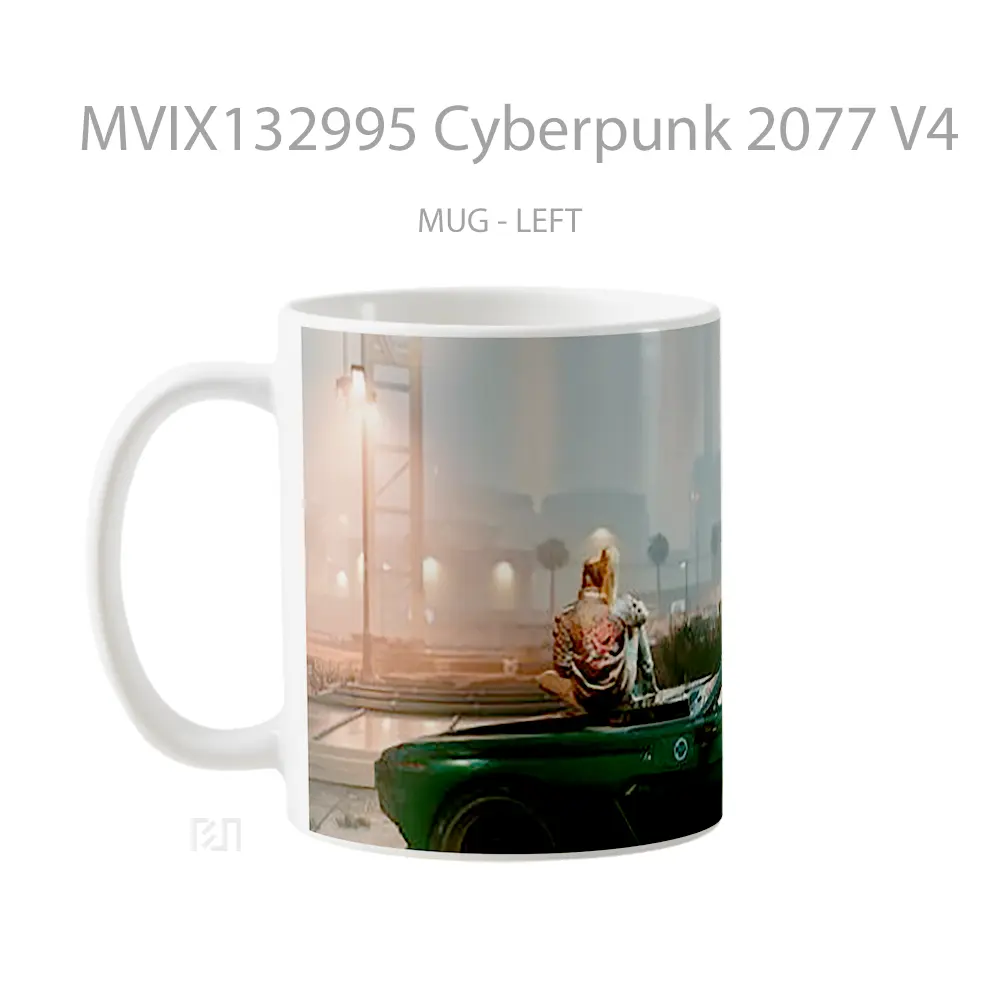 Mug Cyberpunk 2077 V4 Cangkir Gamer - All-side / Desain