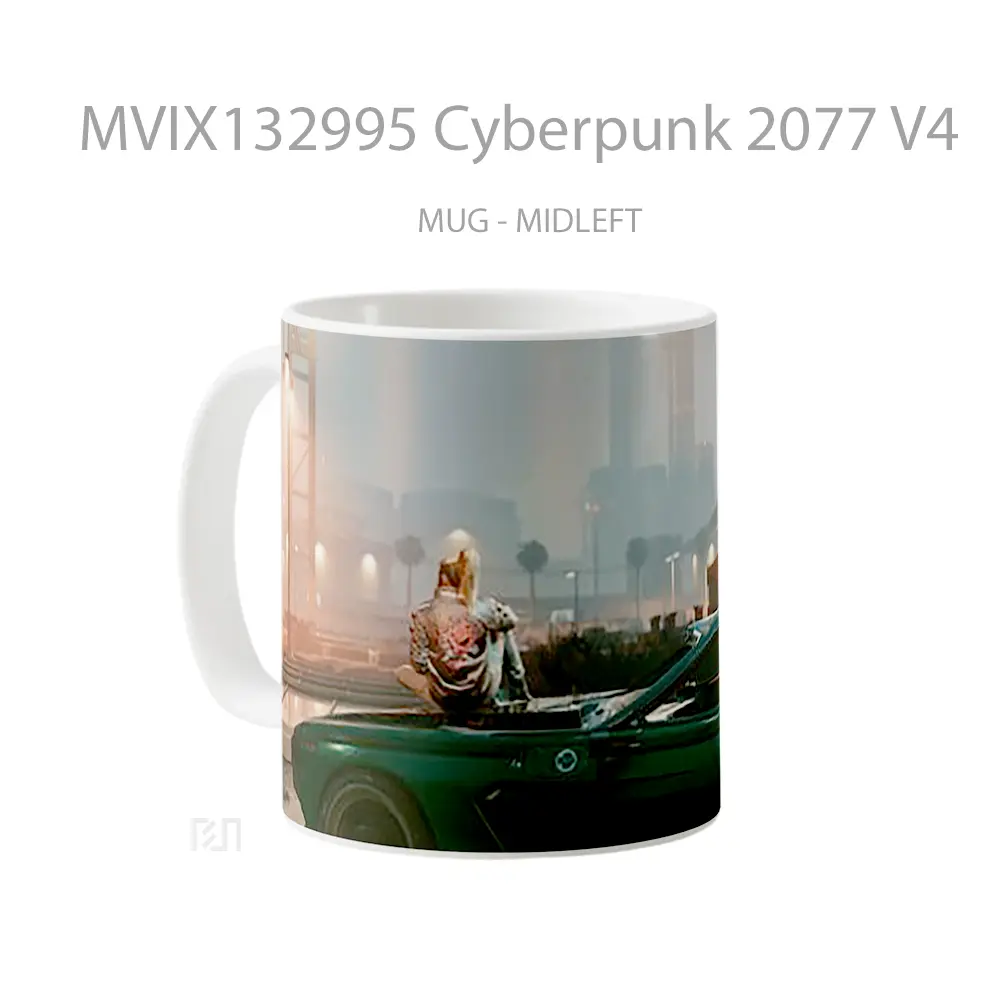 Mug Cyberpunk 2077 V4 Cangkir Gamer - All-side / Desain
