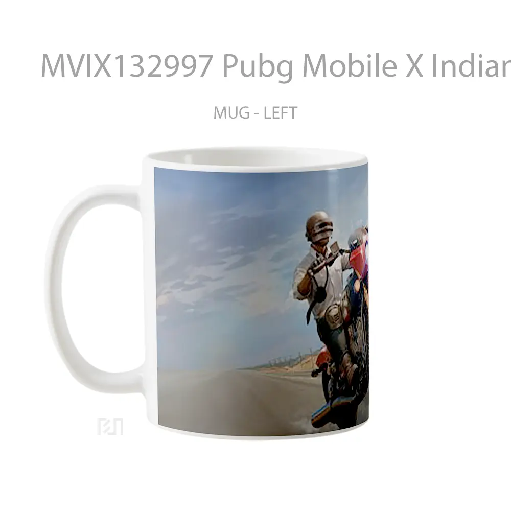 Mug Pubg Mobile X Indian Motorcycle Cangkir Gamer - All-side / Desain