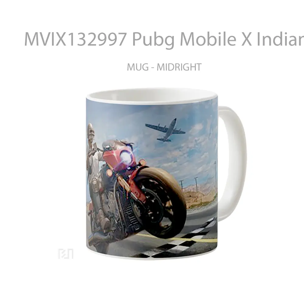 Mug Pubg Mobile X Indian Motorcycle Cangkir Gamer - All-side / Desain