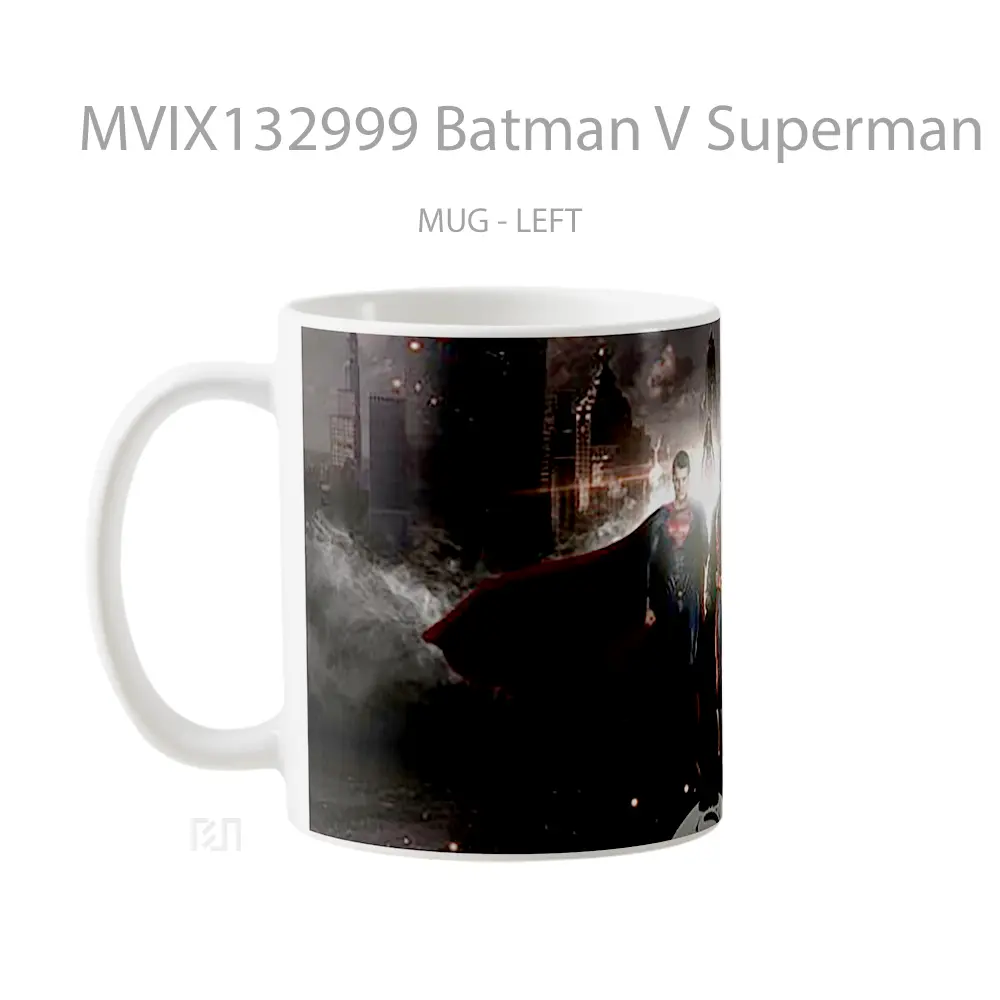 Mug Batman V Superman Gelas Superhero - All-side / Desain
