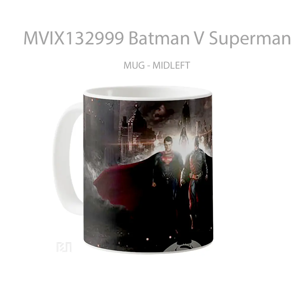 Mug Batman V Superman Gelas Superhero - All-side / Desain