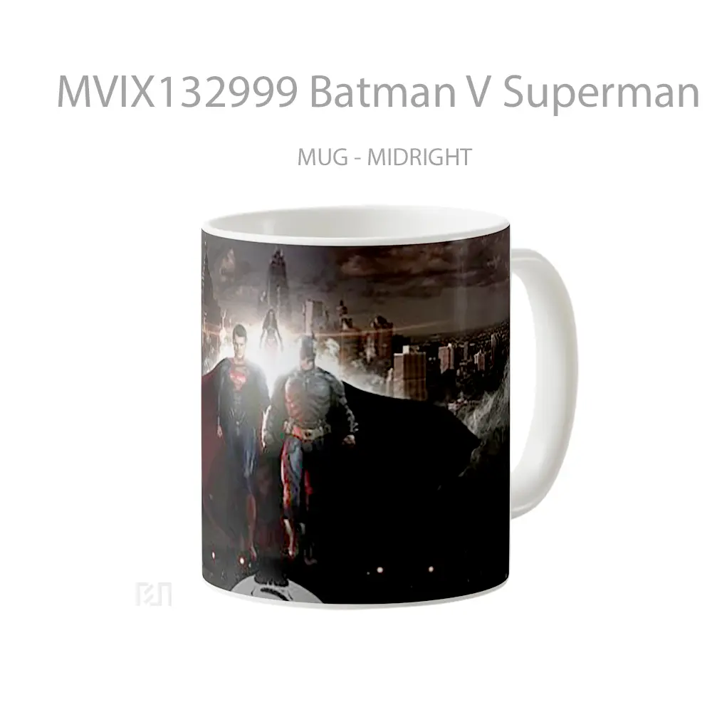 Mug Batman V Superman Gelas Superhero - All-side / Desain