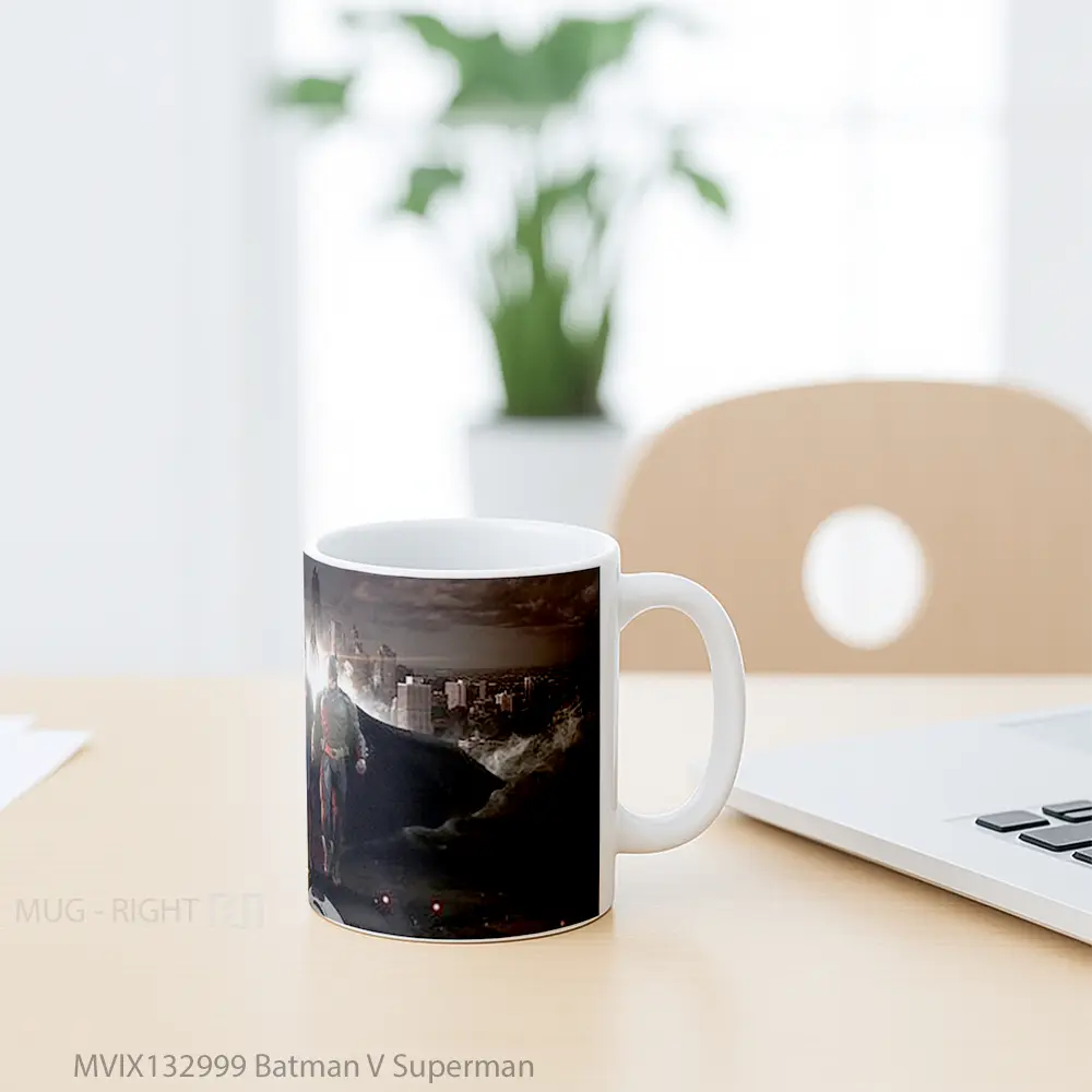 Mug Batman V Superman Gelas Superhero - All-side / Desain