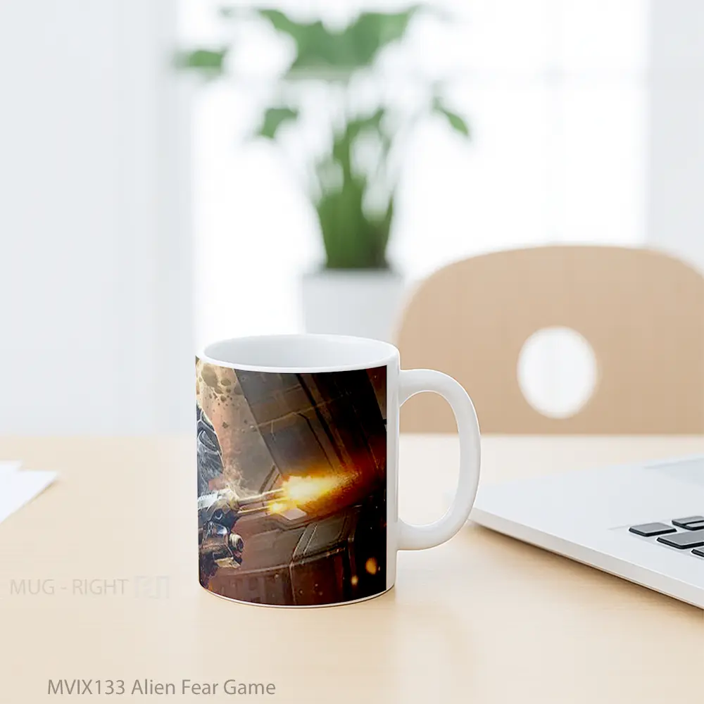 Mug Alien Fear Game Cangkir Keren - All-side / Desain