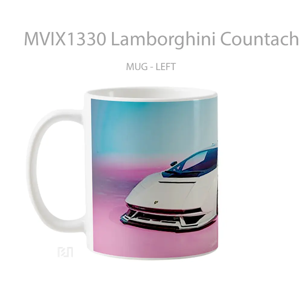 Mug Lamborghini Countach Concept Cangkir Mobil - All-side / Desain