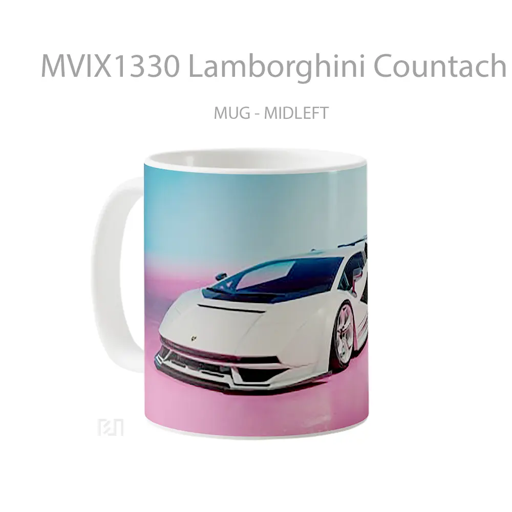 Mug Lamborghini Countach Concept Cangkir Mobil - All-side / Desain