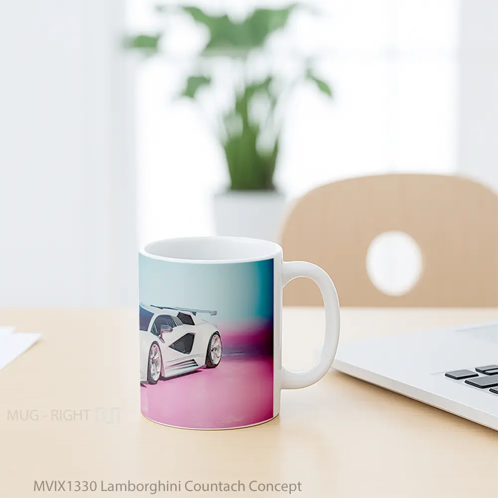 Mug Lamborghini Countach Concept Cangkir Mobil - All-side / Desain
