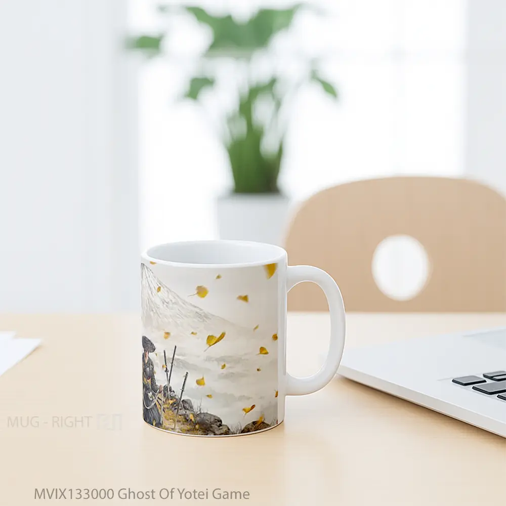 Mug Ghost Of Yotei Game Cangkir Gamer - All-side / Desain
