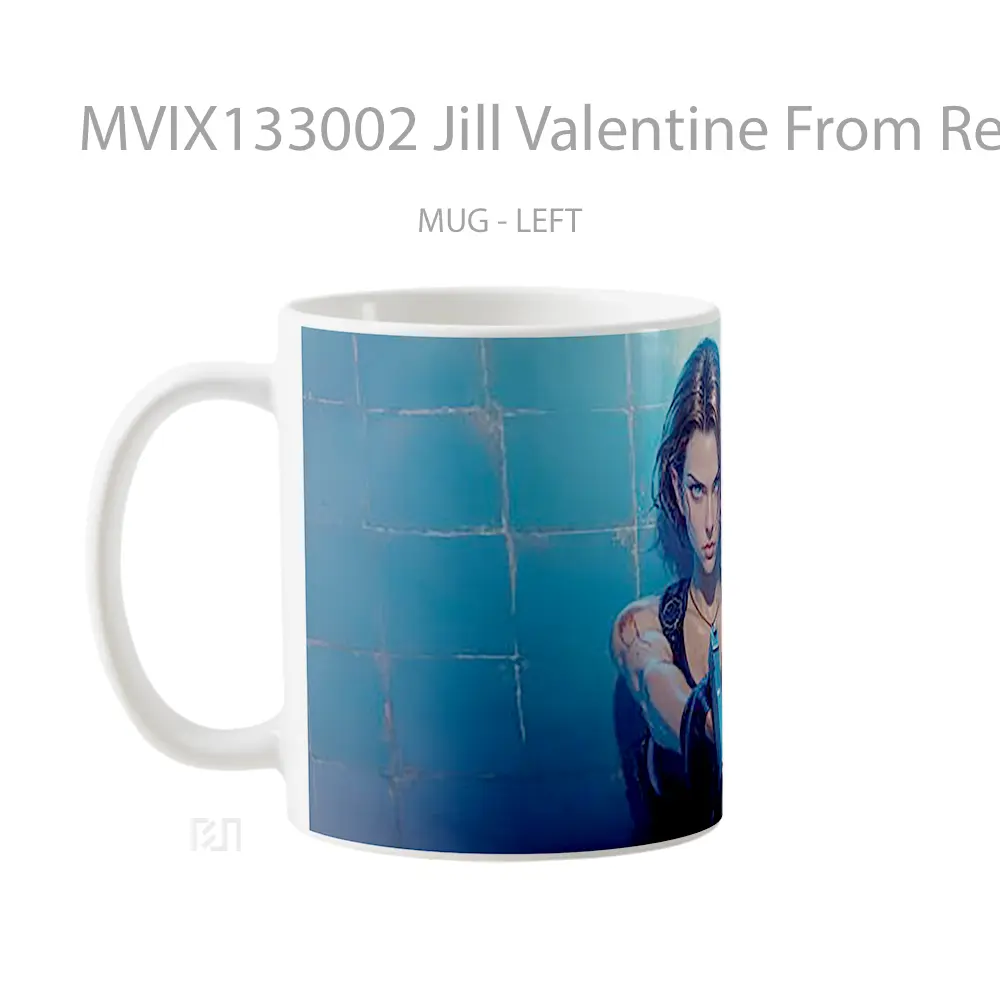 Mug Jill Valentine From Resident Evil Cangkir Gamer - All-side / Desain