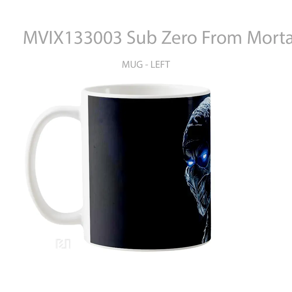 Mug Sub Zero From Mortal Kombat V1 Gelas Keramik Unik - All-side / Desain