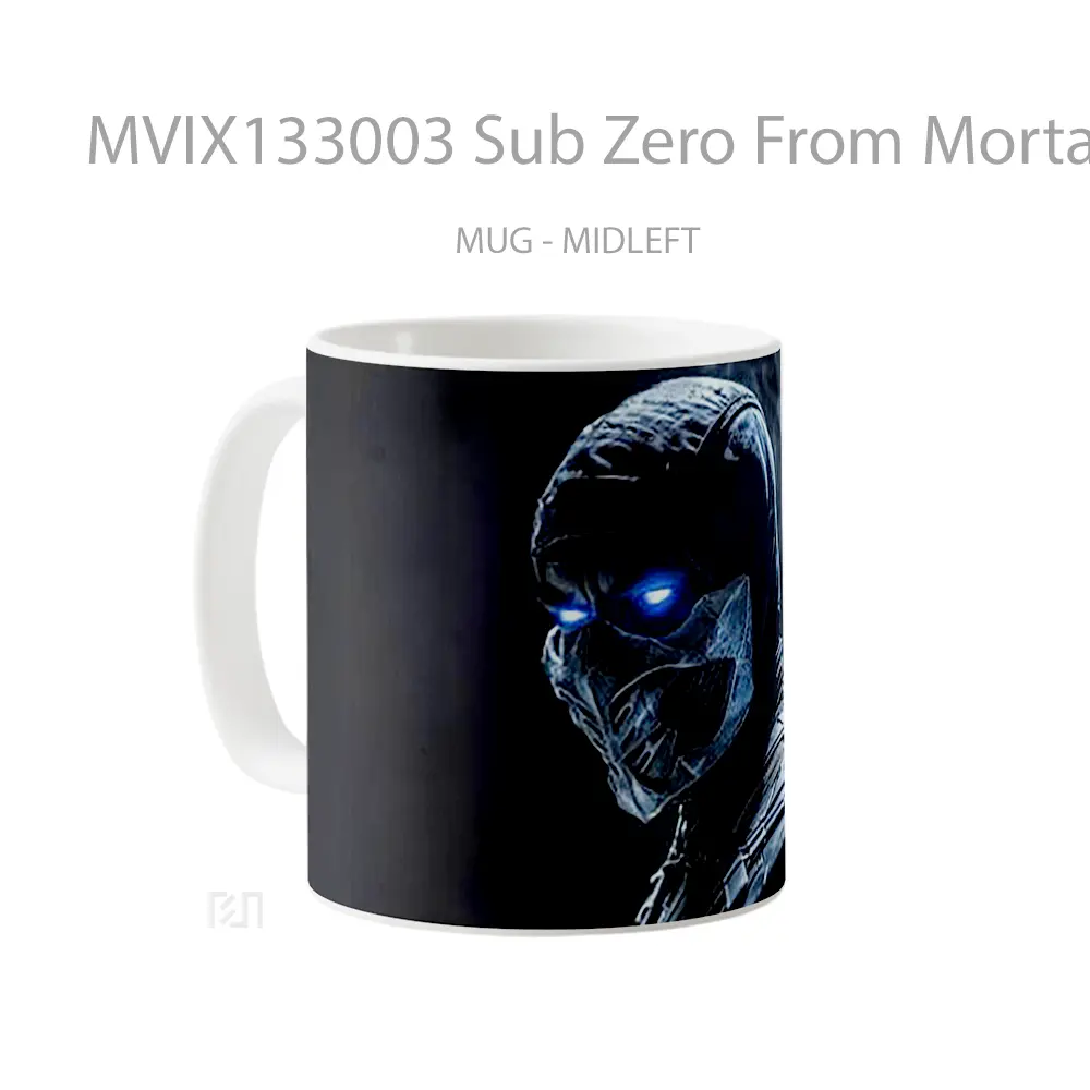 Mug Sub Zero From Mortal Kombat V1 Gelas Keramik Unik - All-side / Desain