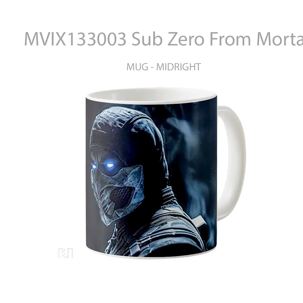 Mug Sub Zero From Mortal Kombat V1 Gelas Keramik Unik - All-side / Desain