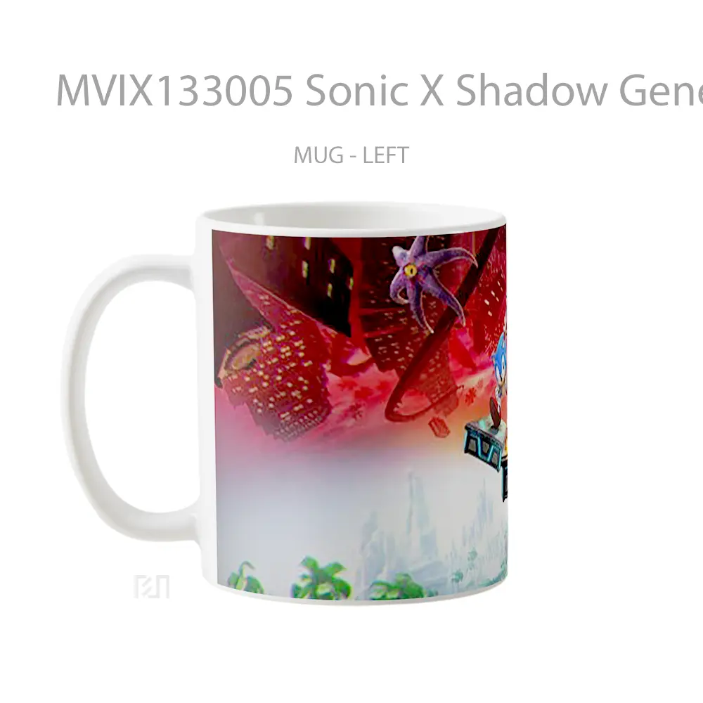 Mug Sonic X Shadow Generations Gelas Keramik Unik - All-side / Desain