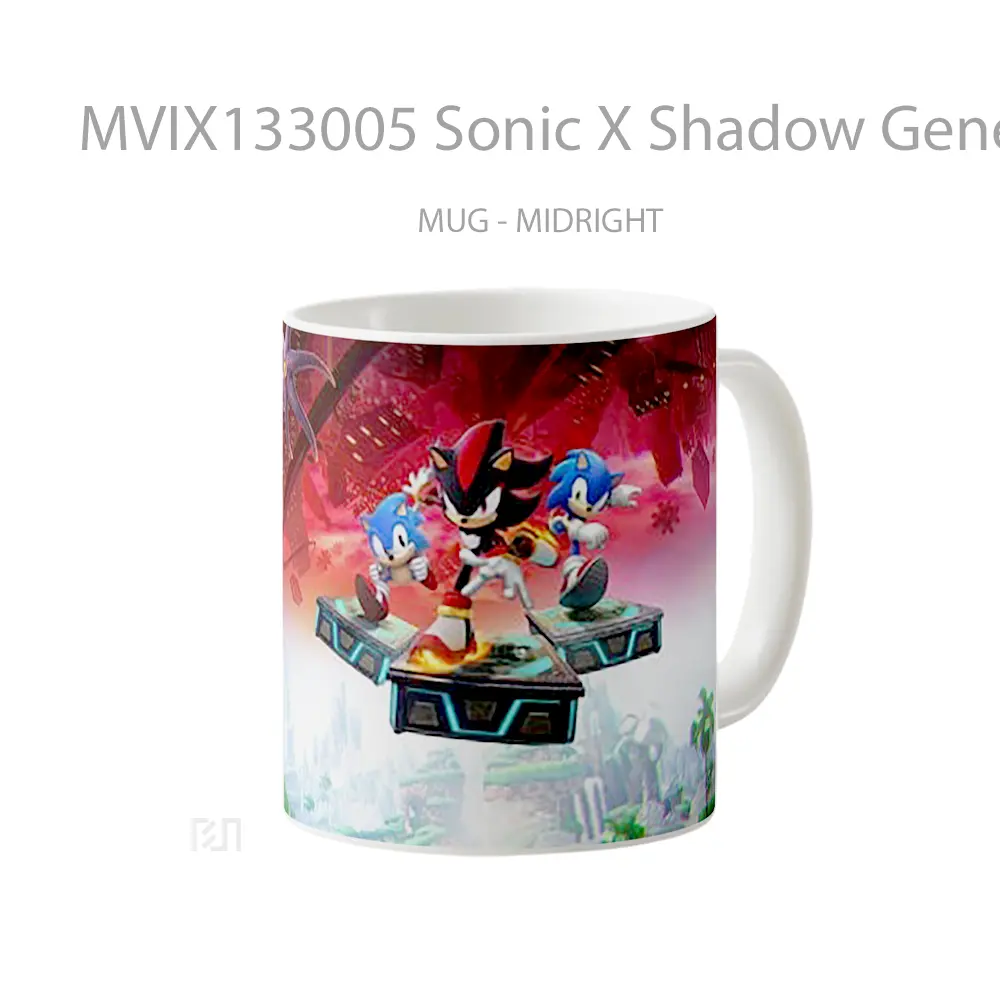 Mug Sonic X Shadow Generations Gelas Keramik Unik - All-side / Desain