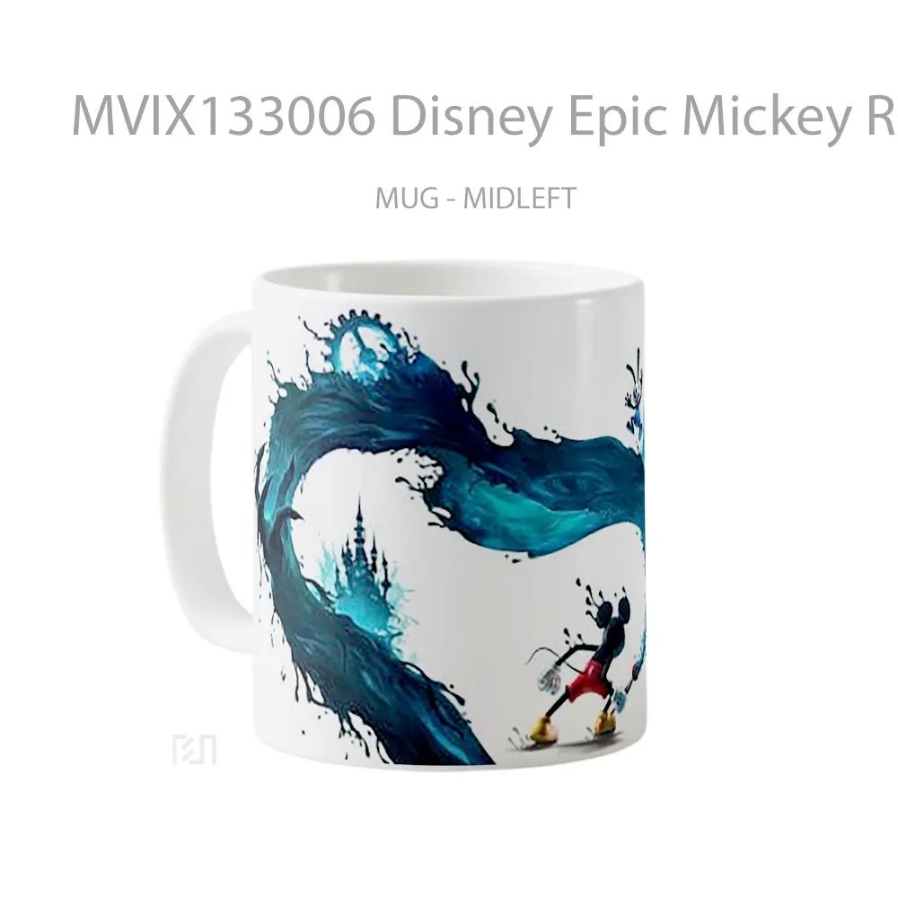 Mug Disney Epic Mickey Rebrushed Gelas Kartun - All-side / Desain