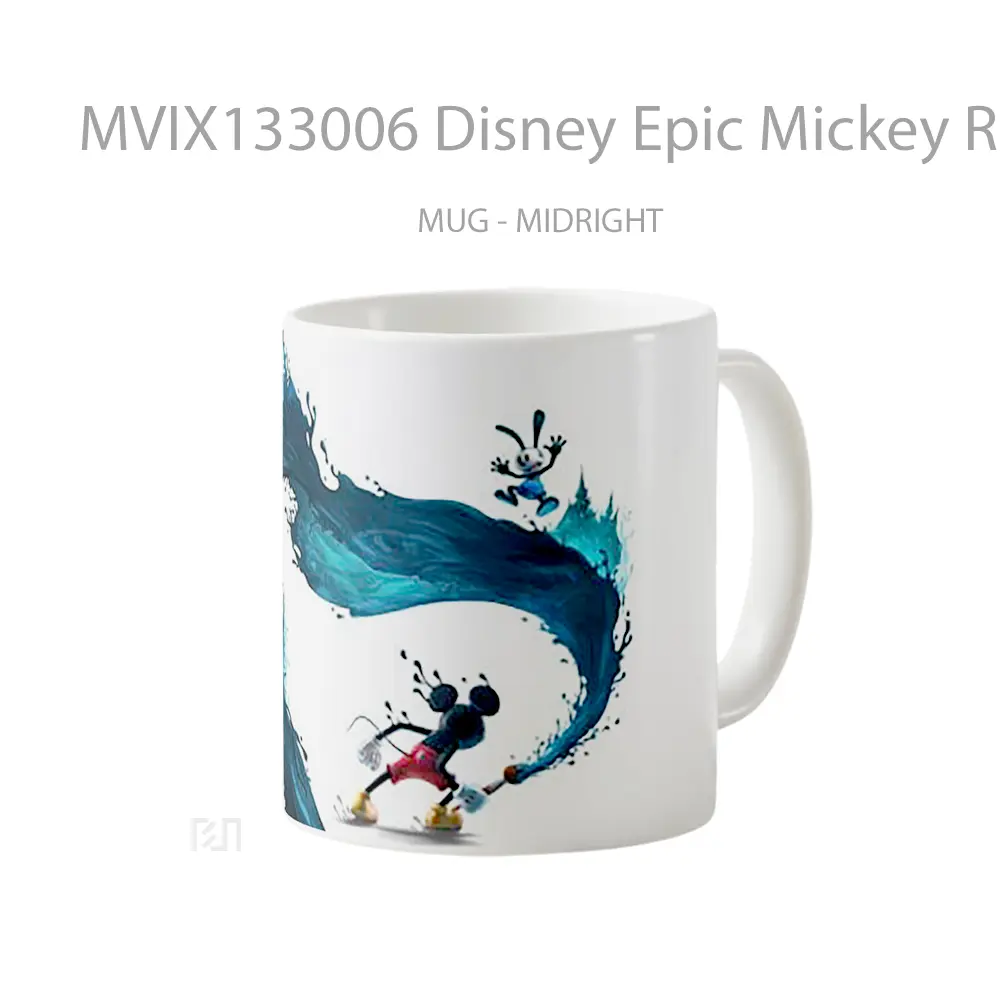 Mug Disney Epic Mickey Rebrushed Gelas Kartun - All-side / Desain