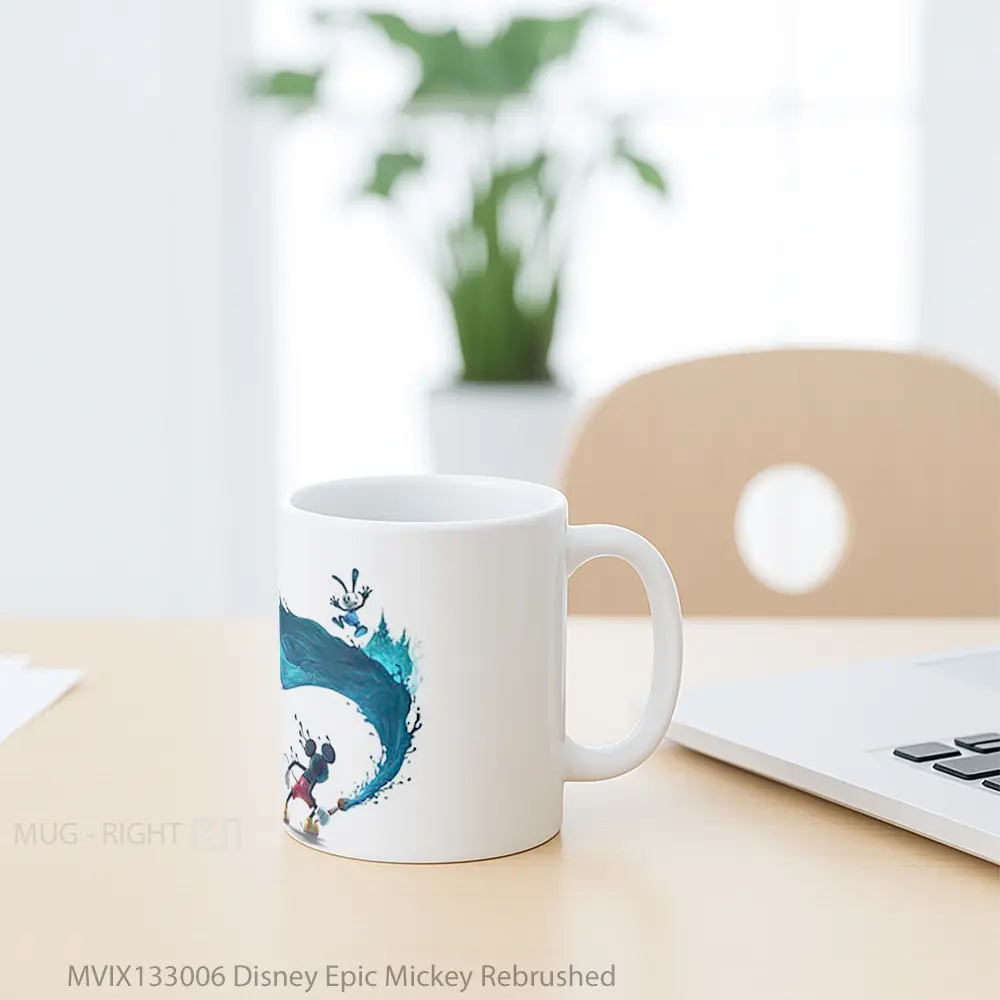 Mug Disney Epic Mickey Rebrushed Gelas Kartun - All-side / Desain