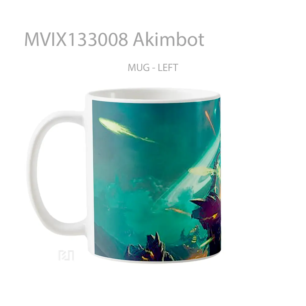 Mug Akimbot Gelas Keramik Unik - All-side / Desain