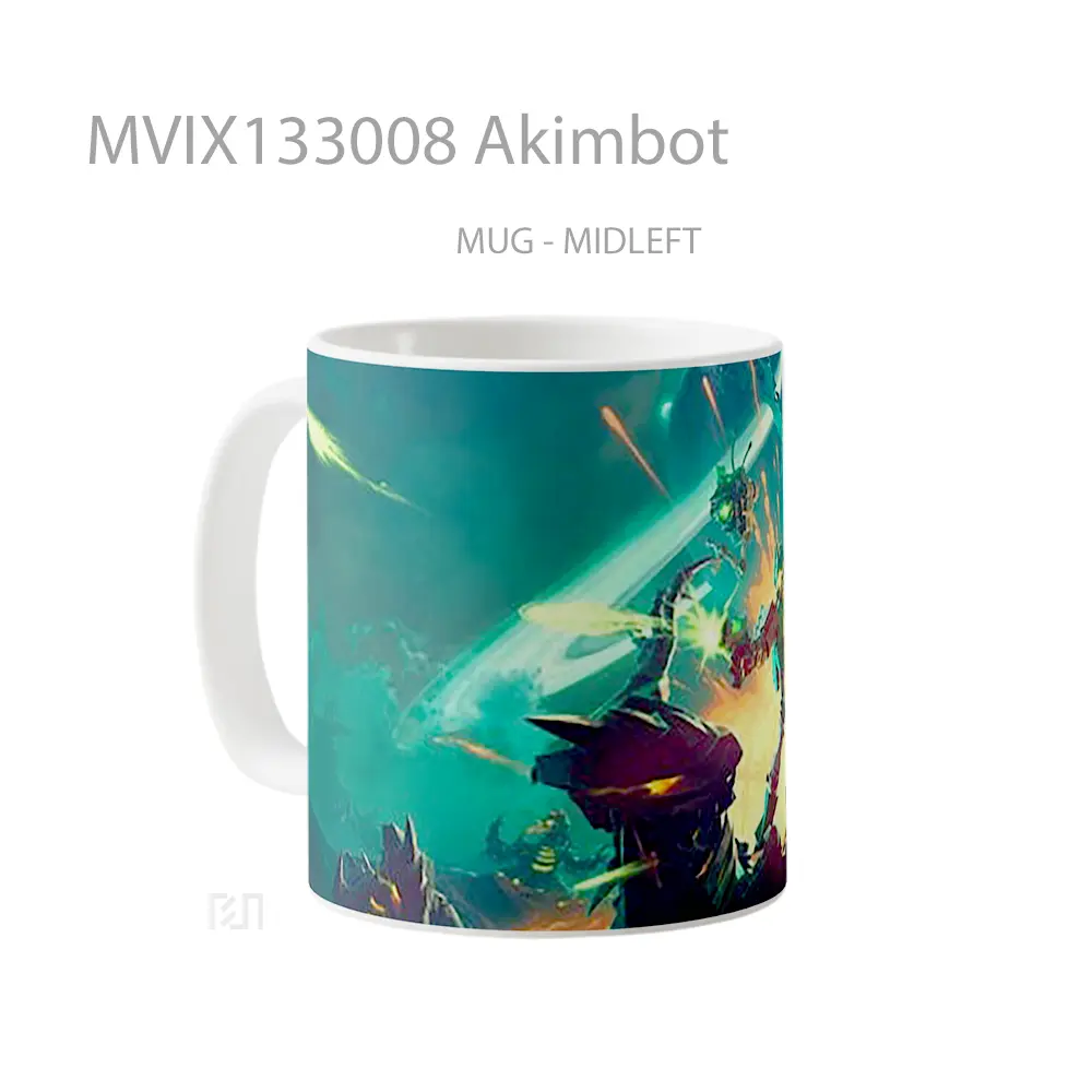 Mug Akimbot Gelas Keramik Unik - All-side / Desain