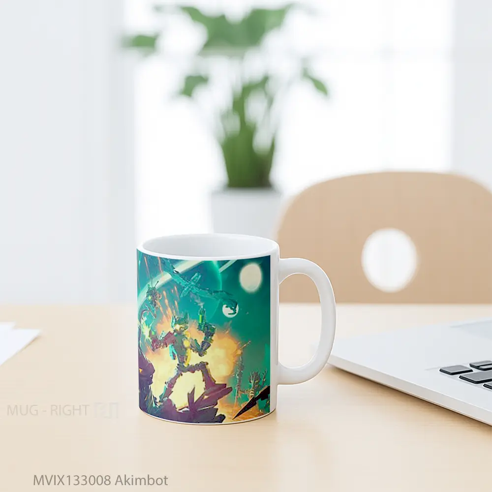 Mug Akimbot Gelas Keramik Unik - All-side / Desain