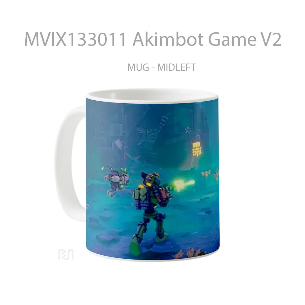 Mug Akimbot Game V2 Cangkir Gamer - All-side / Desain