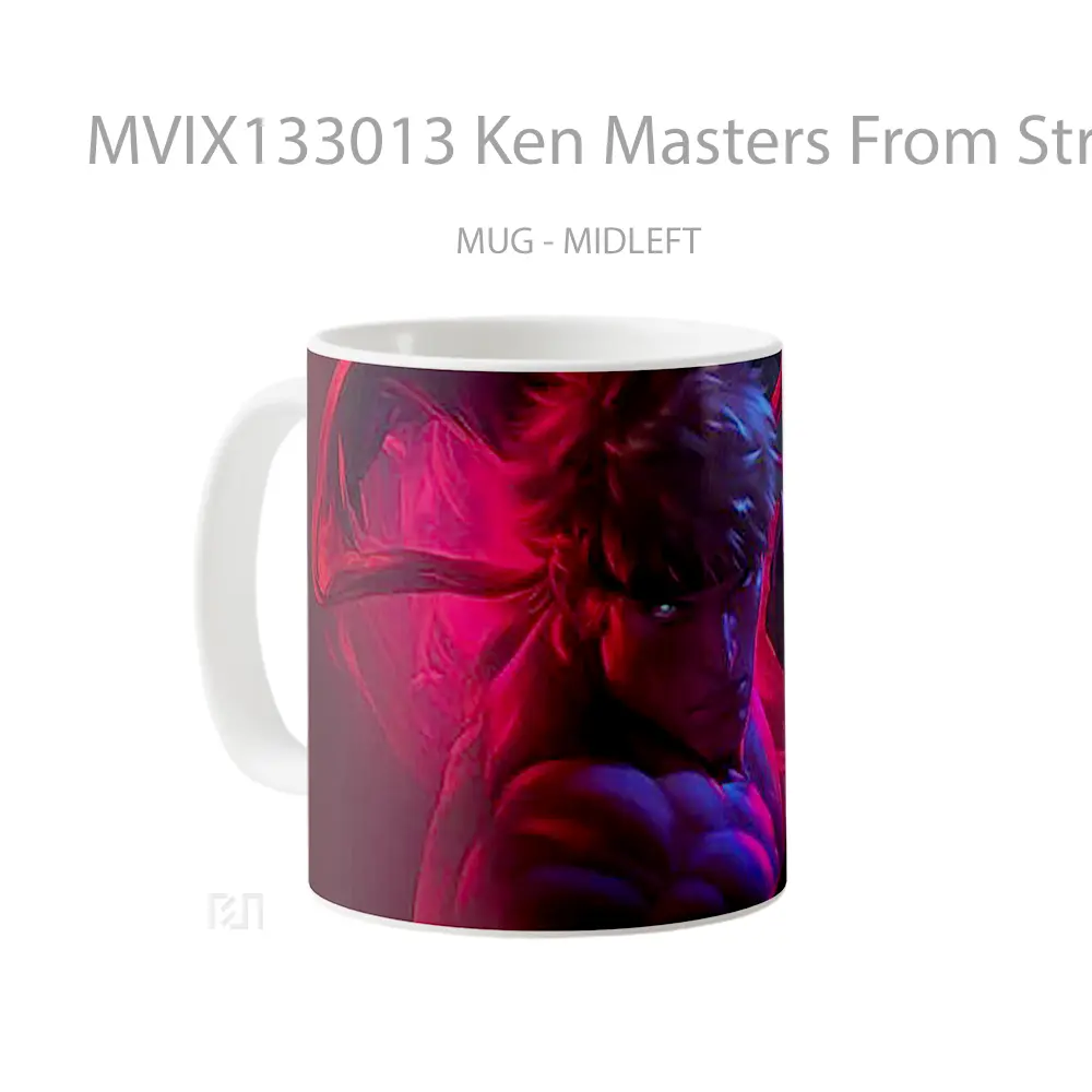 Mug Ken Masters From Street Fighter Cangkir Gamer - All-side / Desain