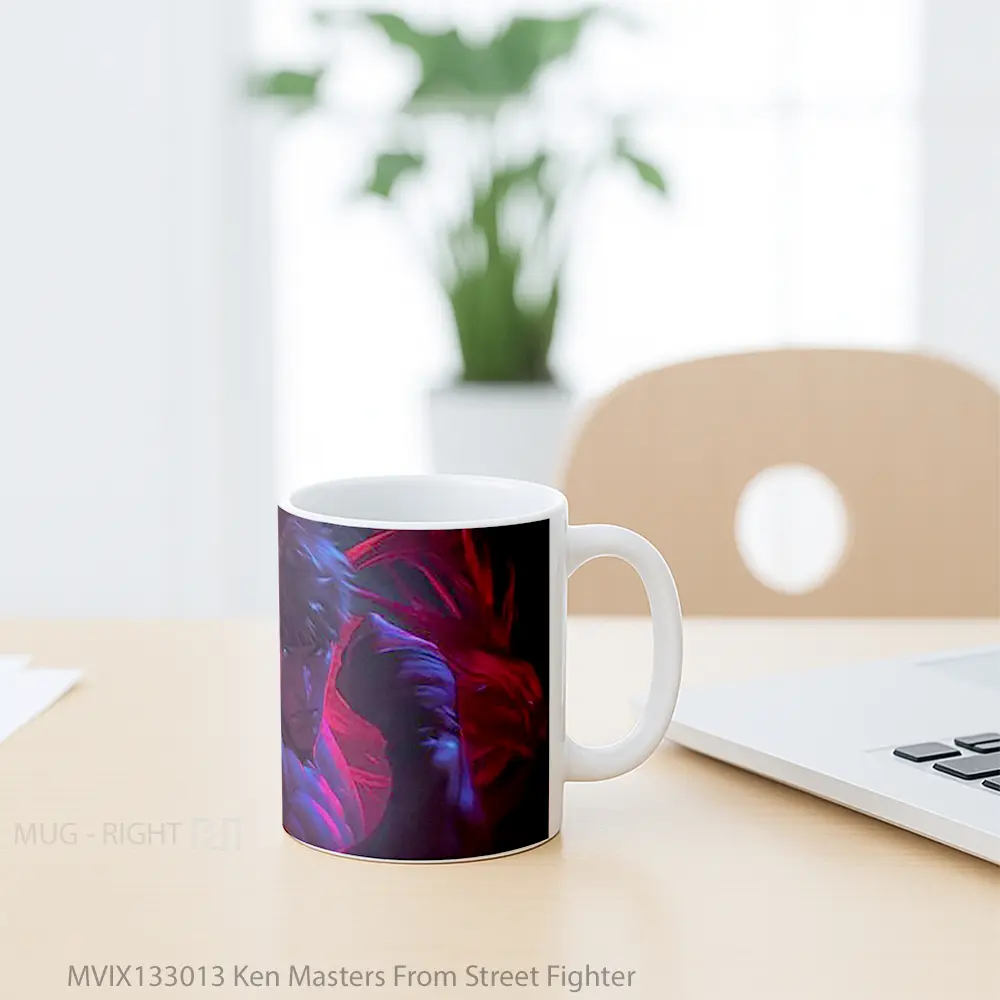 Mug Ken Masters From Street Fighter Cangkir Gamer - All-side / Desain