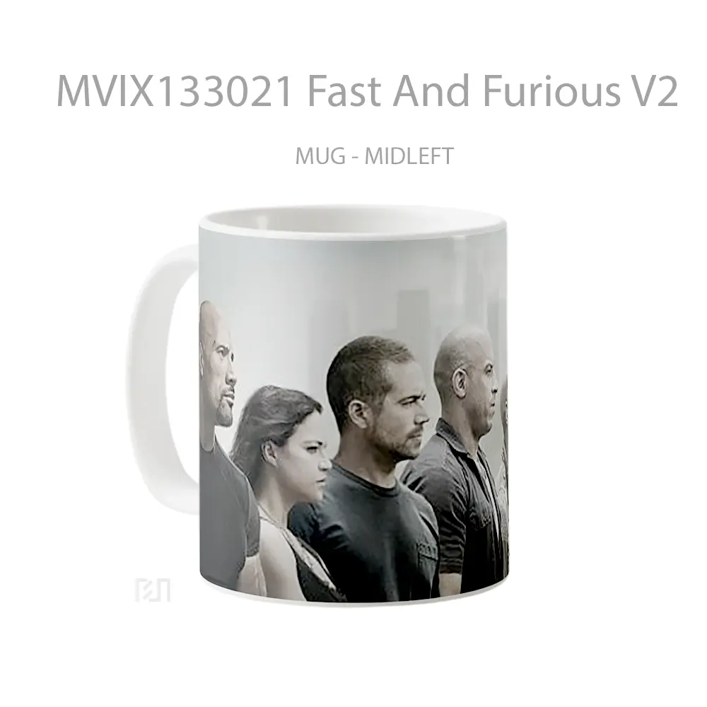 Mug Fast And Furious V2 Gelas Keramik Unik - All-side / Desain