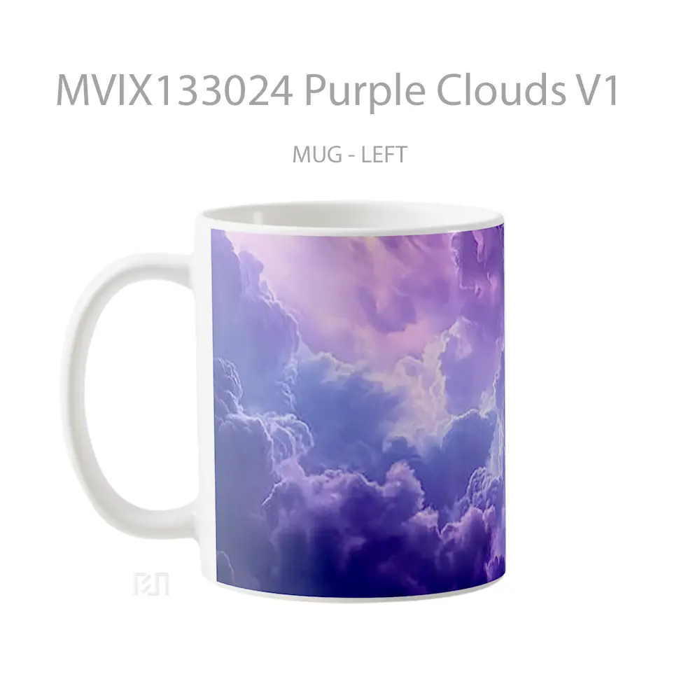 Mug Purple Clouds V1 Gelas Pemandangan Alam - All-side / Desain