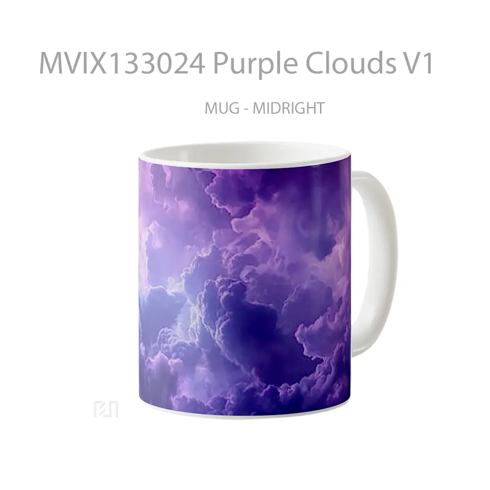 Mug Purple Clouds V1 Gelas Pemandangan Alam - All-side / Desain