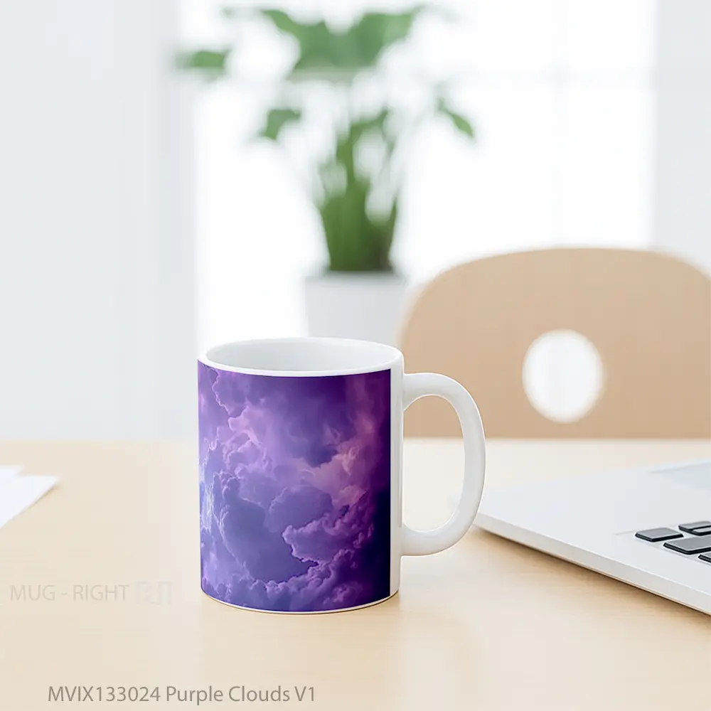 Mug Purple Clouds V1 Gelas Pemandangan Alam - All-side / Desain