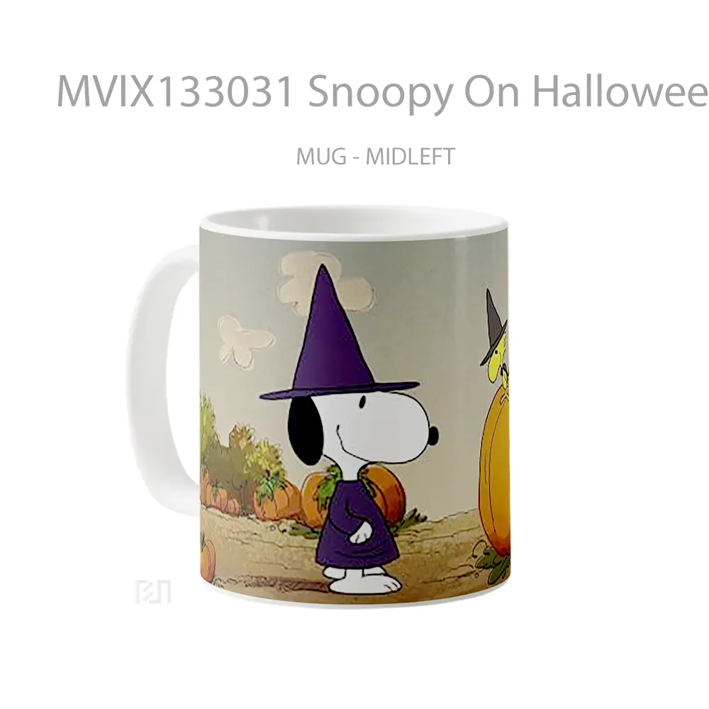 Mug Snoopy On Halloween Gelas Keramik Unik - All-side / Desain