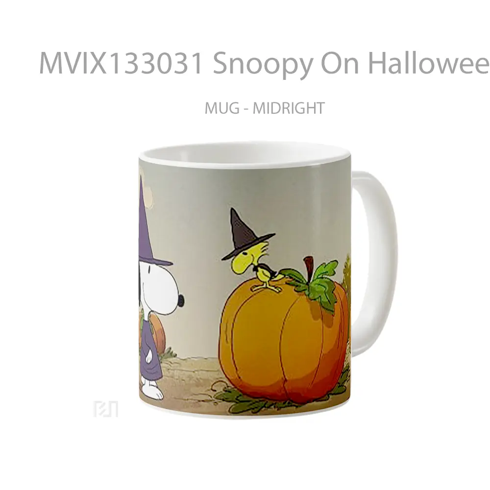 Mug Snoopy On Halloween Gelas Keramik Unik - All-side / Desain
