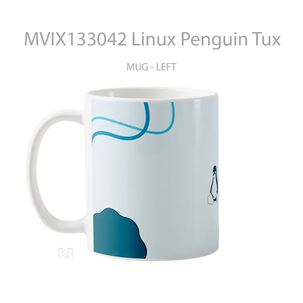 Mug Linux Penguin Tux Gelas Keramik Unik - All-side / Desain