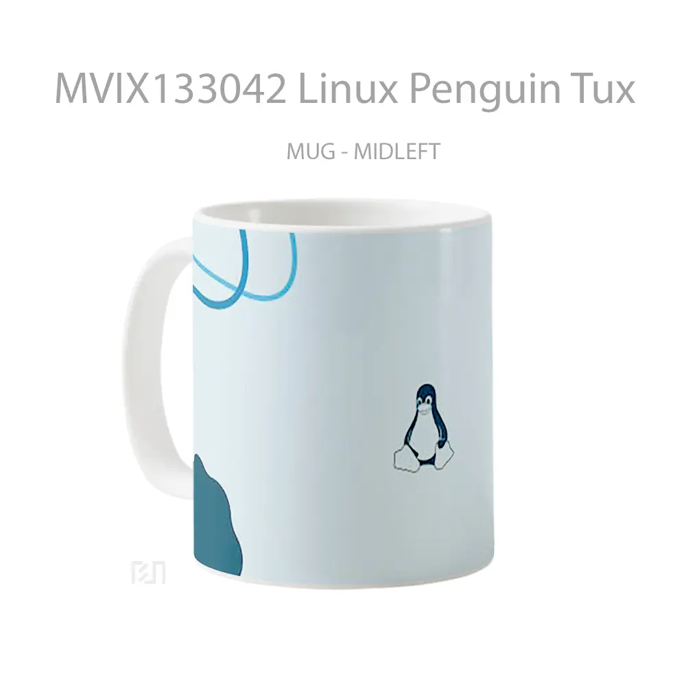 Mug Linux Penguin Tux Gelas Keramik Unik - All-side / Desain
