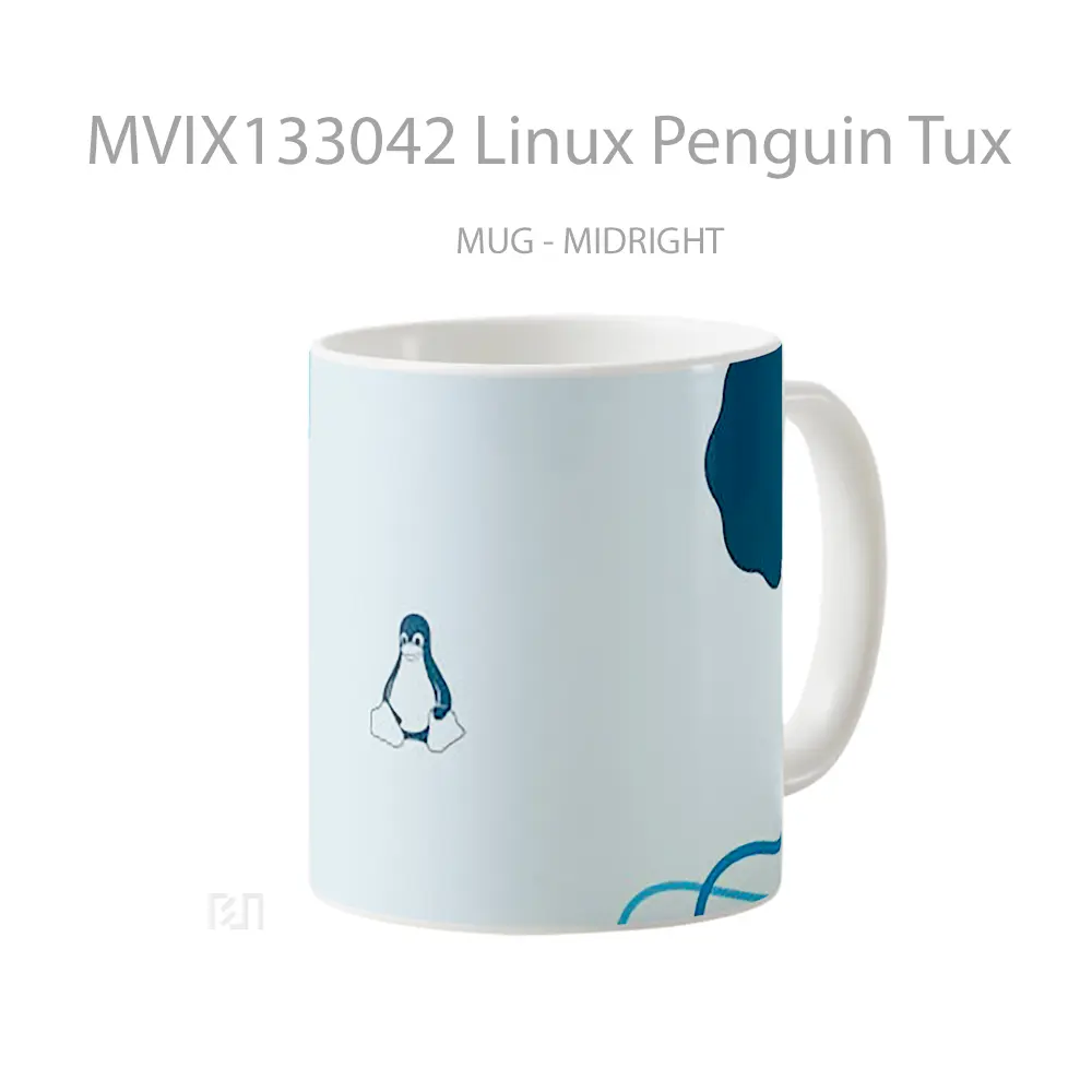 Mug Linux Penguin Tux Gelas Keramik Unik - All-side / Desain