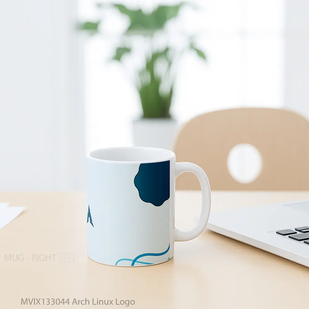 Mug Arch Linux Logo Gelas Keramik Unik - All-side / Desain