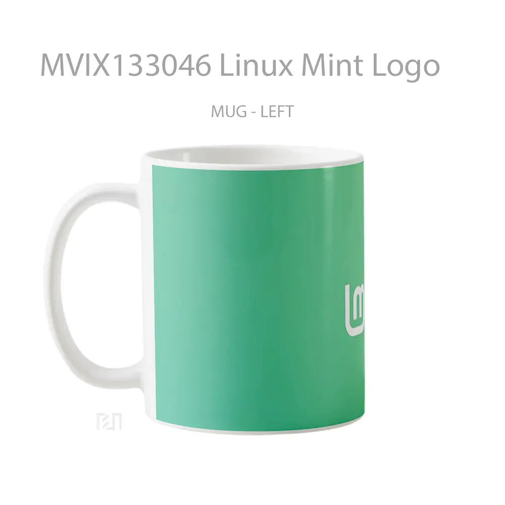 Mug Linux Mint Logo Gelas Keramik Unik - All-side / Desain