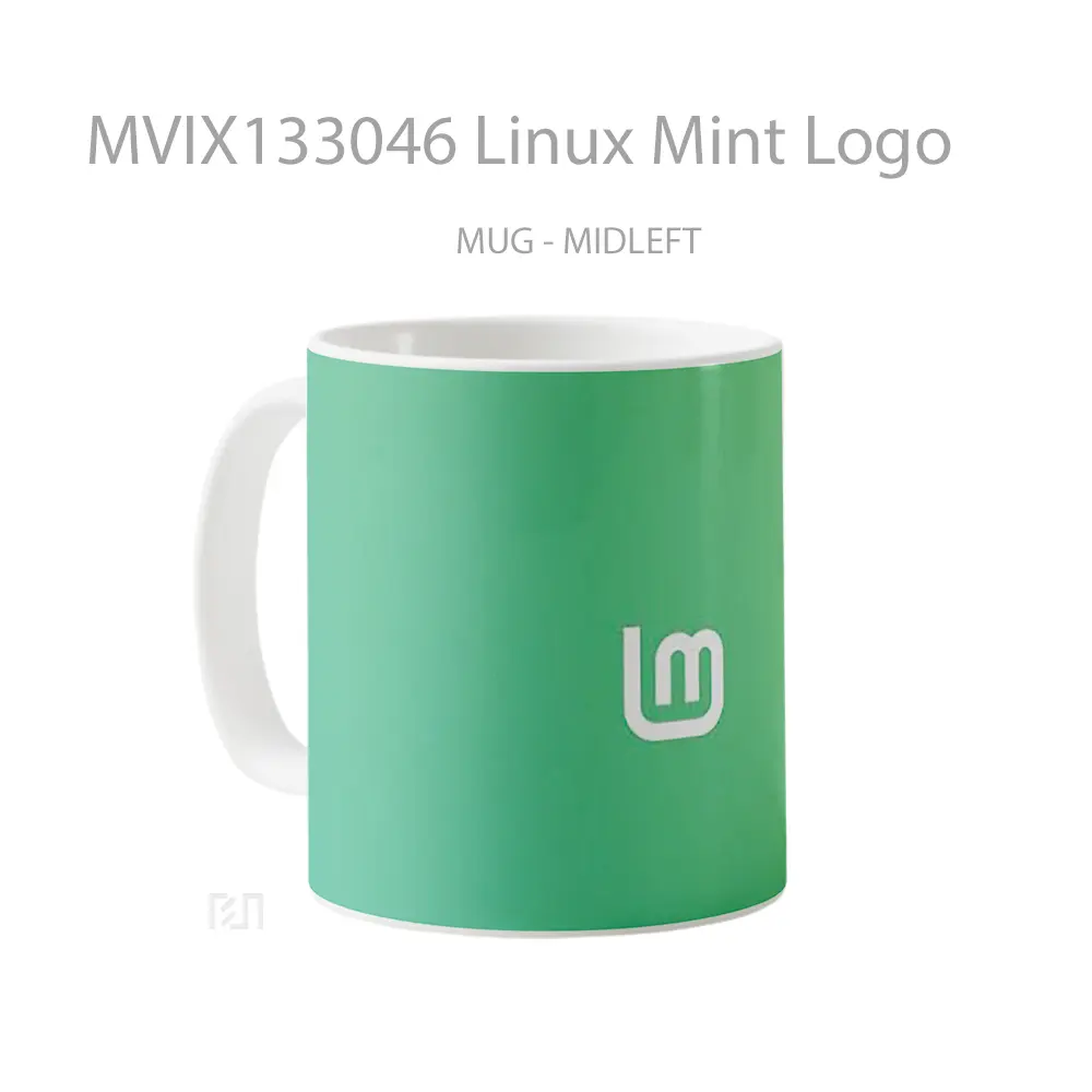 Mug Linux Mint Logo Gelas Keramik Unik - All-side / Desain