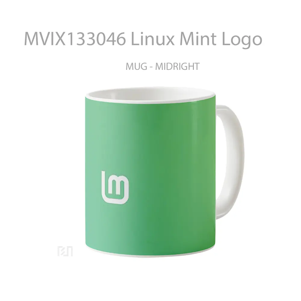 Mug Linux Mint Logo Gelas Keramik Unik - All-side / Desain
