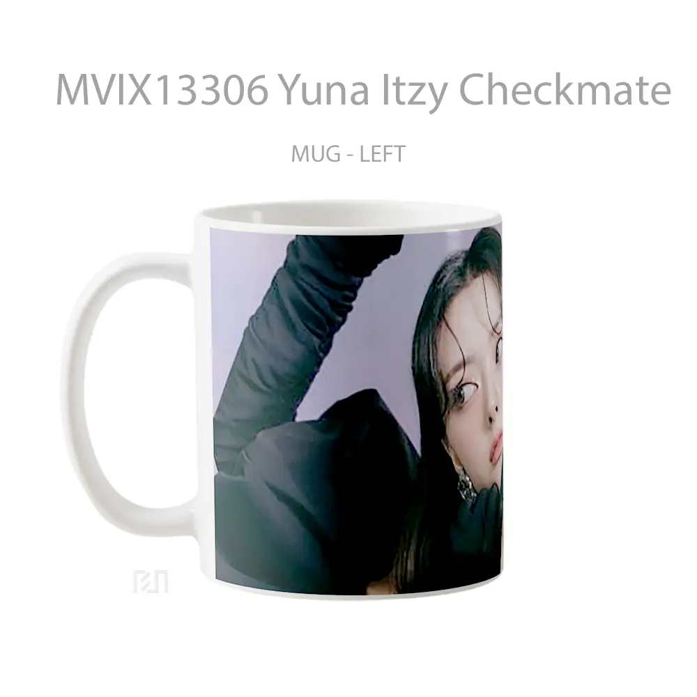 Mug Yuna Itzy Checkmate Gelas Keramik Unik - All-side / Desain